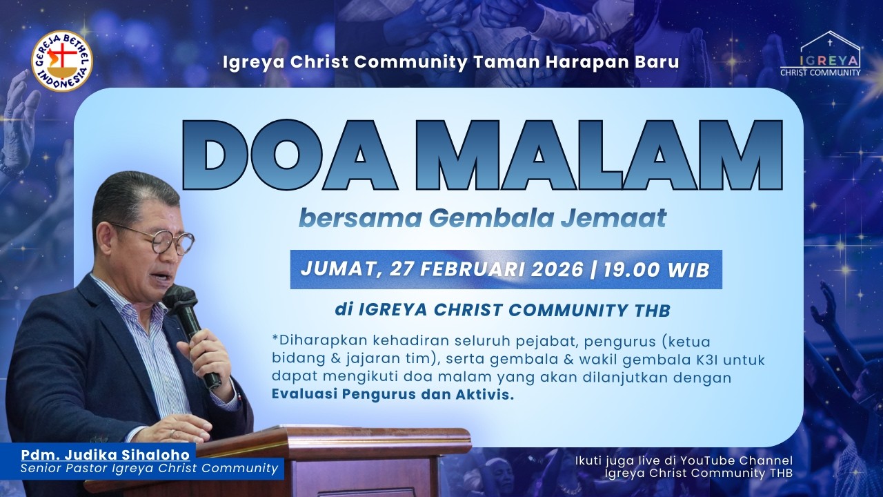 Igreya Prayer Night | Pdm. Judika Sihaloho | Doa Malam | 20260227