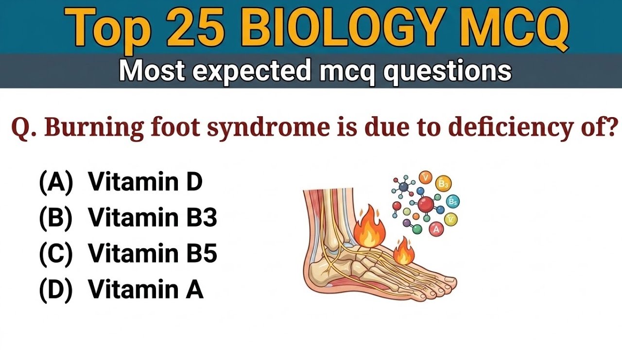 25 Important Biology MCQ For Competitive Exams 2025 | NEET Biology MCQ