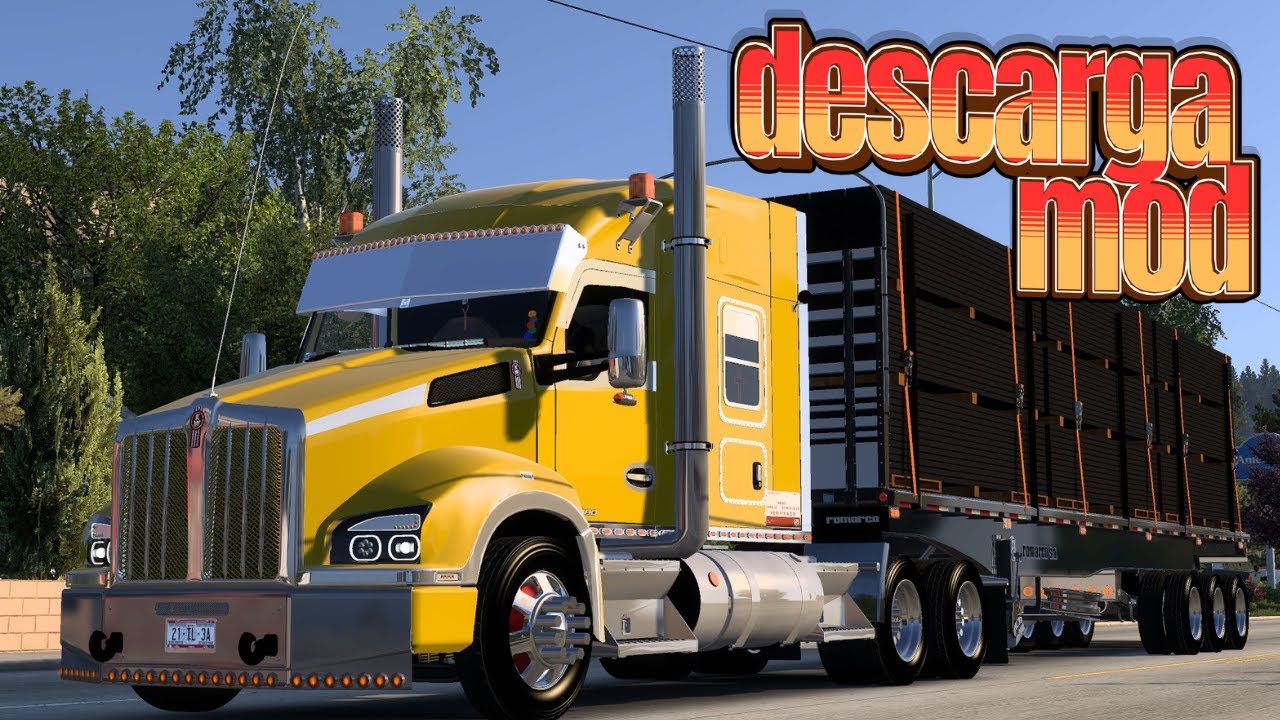 DESCARGA PLATAFORMA CUSCOM CON CARGAS PESADAS PARA EL AMERICAN TRUCK SIMULATOR ATS MOD 1.57