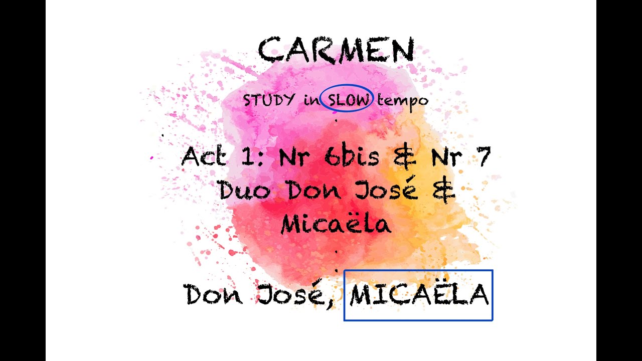 Carmen: Act1/6bis & 7 Duo MICAELA (highlighted) & Don José | SLOW | Opera Study | The Opera Pianist
