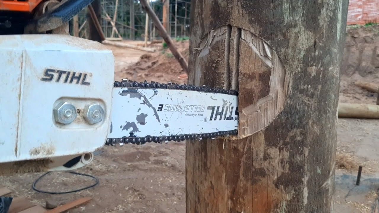 Passo a passo para fazer encaixe e encaixar madeira roliça,  eucalipto tratado