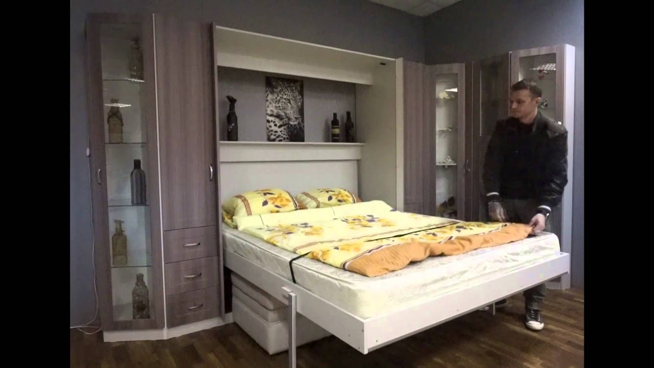 Подъёмная кровать ЕВРО с приставным диваном