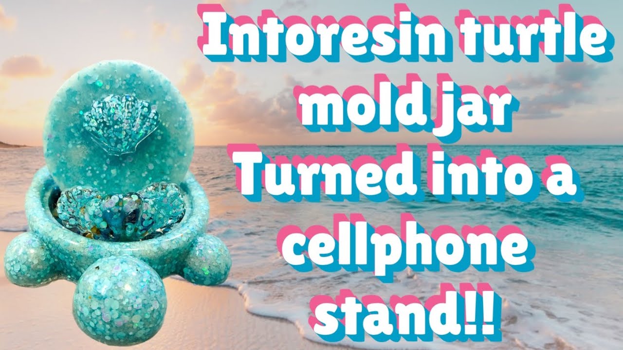 #611 Форма для банки в виде черепахи от Intoresin превращена в подставку для мобильного телефона!...