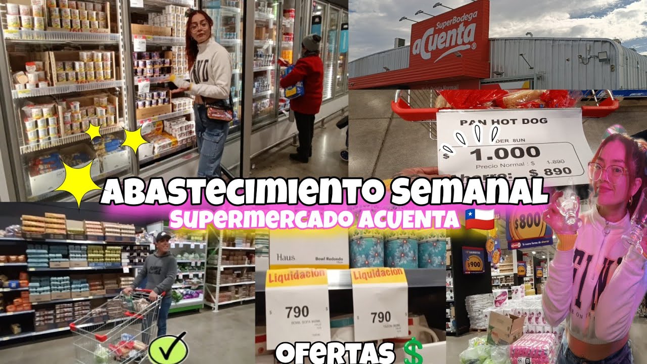 COMPRAS para la SEMANA familia de 3 Supermercado Bodega Acuenta 🇨🇱