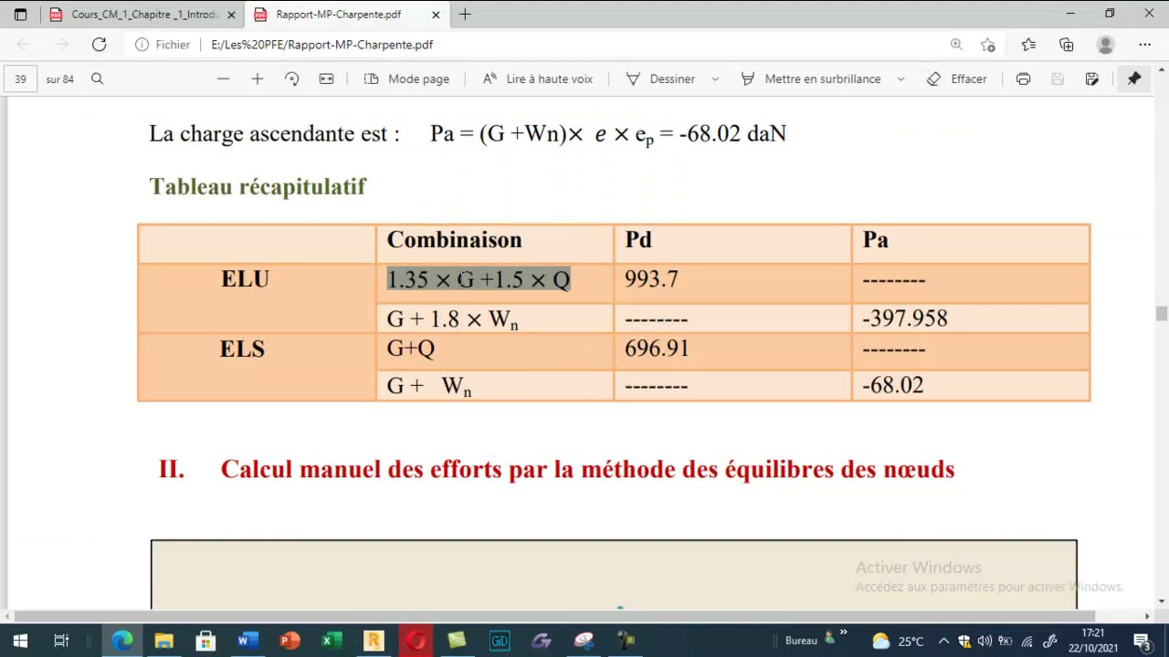 Modélisation et dimensionnement d'une ferme treillis