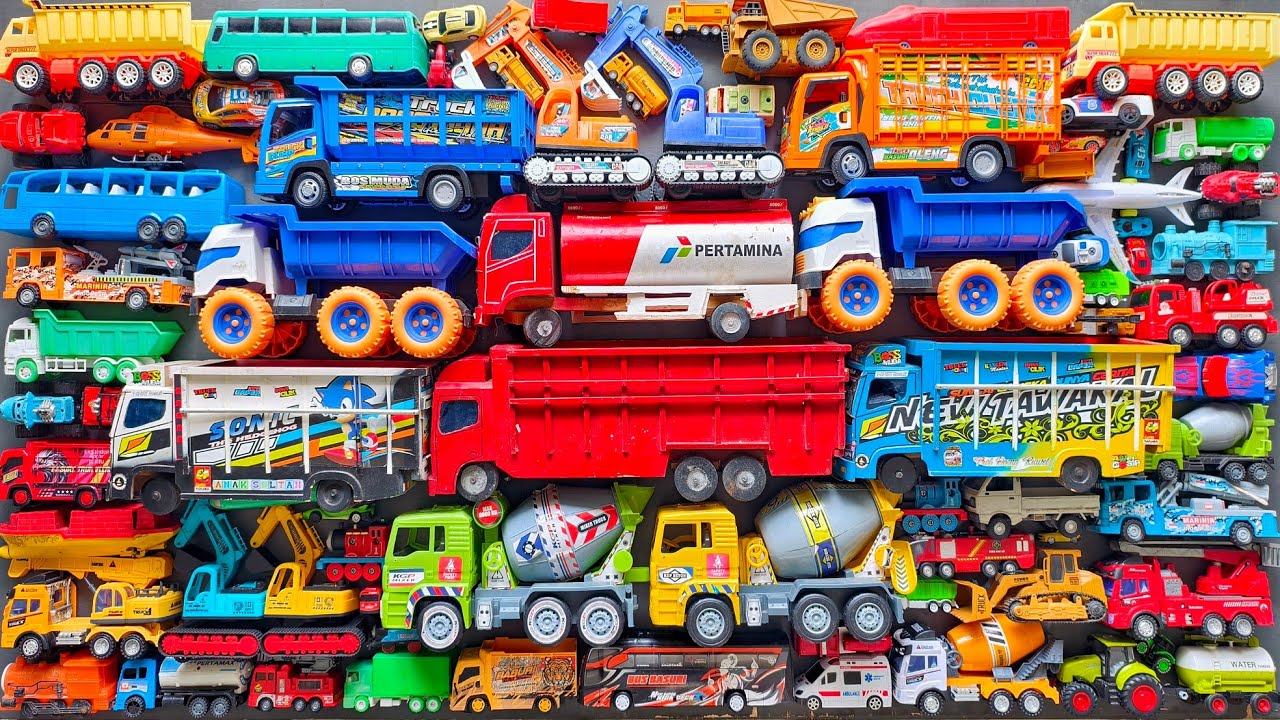 Mobil Mobilan Truk Oleng , Mobil Truk Molen, Mobil Balap, Truk Pasir, Excavator, Mobil Roket, Damkar