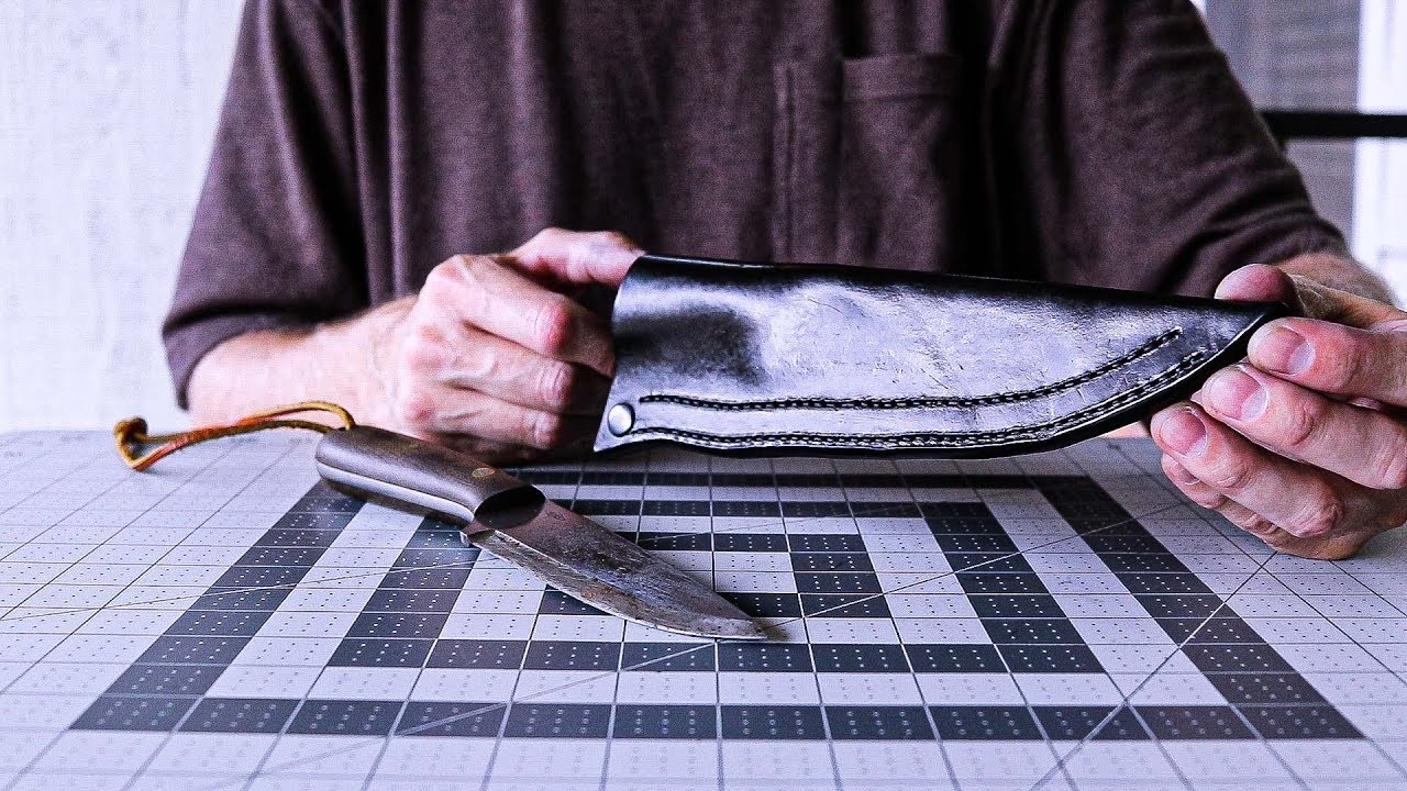 How to MAKE LEATHER SHEATH for Pathfinder PLSK1 Belt Knife