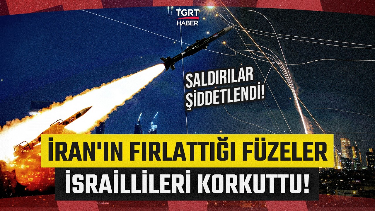 İran F&uuml;zeleri Peş Peşe G&ouml;nderdi, Tel Aviv&rsquo;de Sirenler &Ccedil;aldı! Saldırı Anında İsrailliler Panikledi