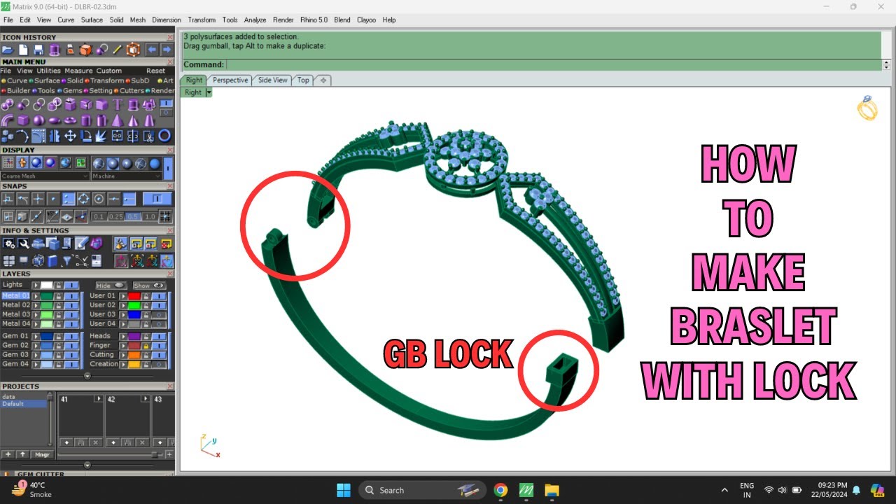 How To Make Braslet Lock Jewellery Design Matrix 9 (Unity Institute)