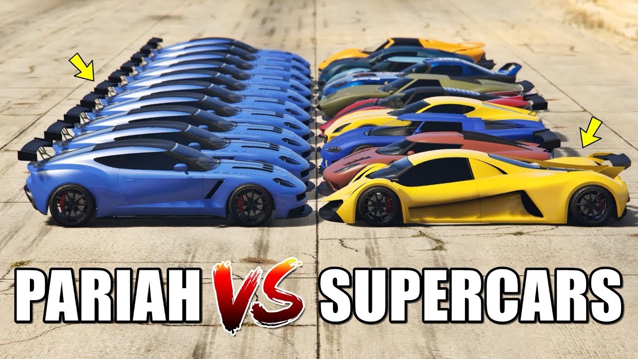 GTA 5 ONLINE - PARIAH VS SUPERCARS PART #01 (WHICH IS FASTEST?)