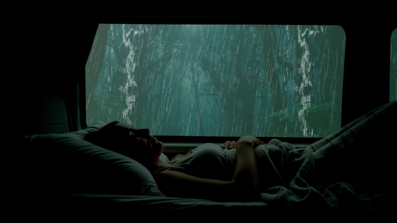 ASMR Chuva e Trovões no Carro ⚡ Relaxe
