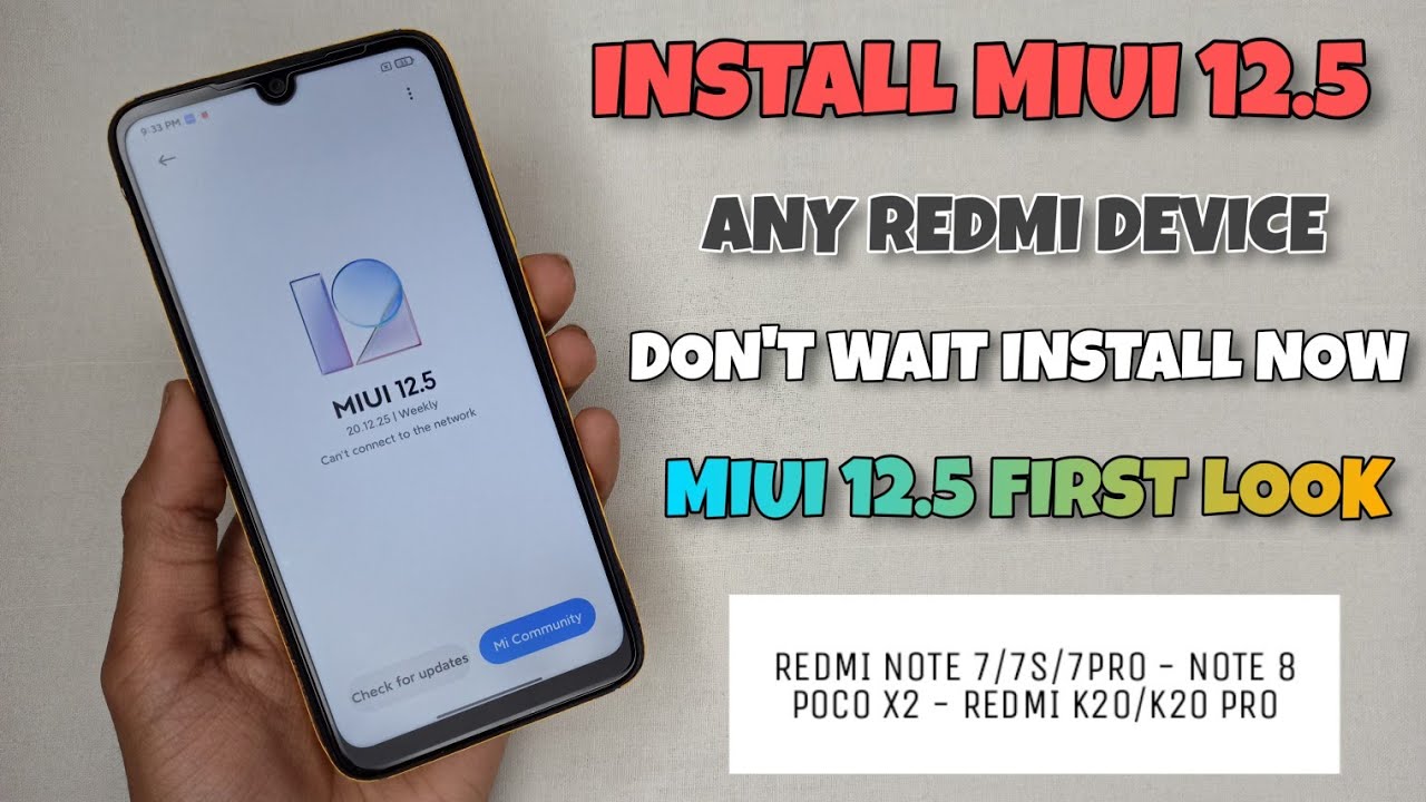 How To Install MIUI 12.5 For Redmi Note 7/7S & Any Device 🔥🔥