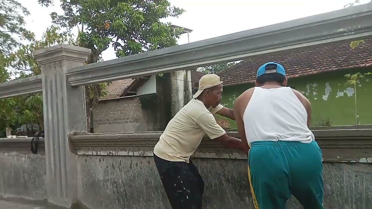 Proses caranya narek relief profil pagar#fyp#tukang bangunan