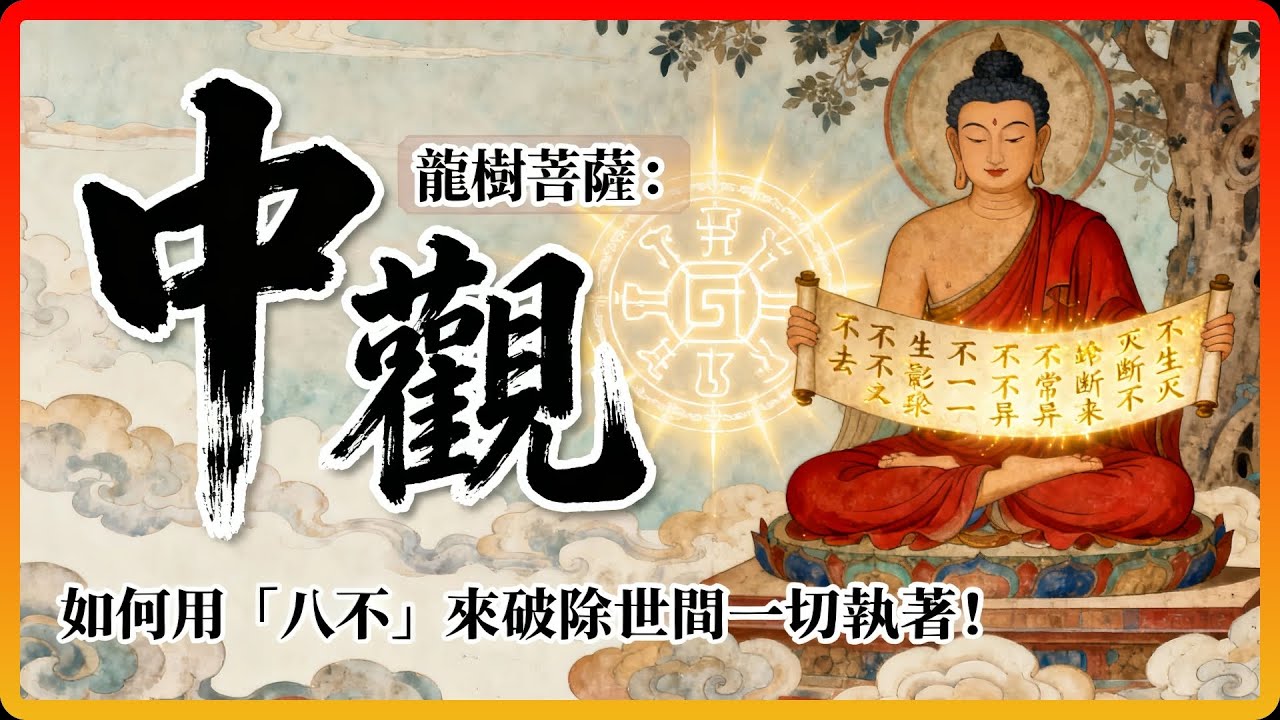 龍樹菩薩「中觀」正見，如何用「八不」來破除世間一切執著！#佛教故事 #佛法 #修行 #開悟 #中觀