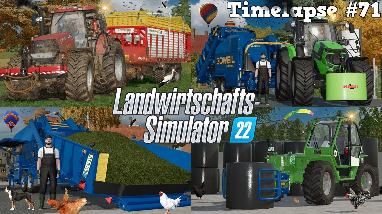 Spektakuläre LETZTE GRASERNTE mit CASE & GÖWEIL und ‪@TheCamPeRYT! 💪🌿🚜💨 | [LS22] - Timelapse #71