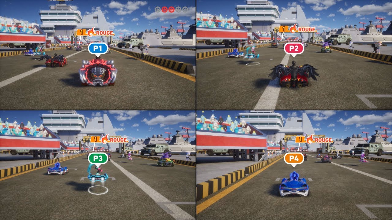 Sonic Racing: CrossWorlds 4-Player Split Screen Local Co-Op PS5 (Ichiban, Joker, Hatsune Miku)