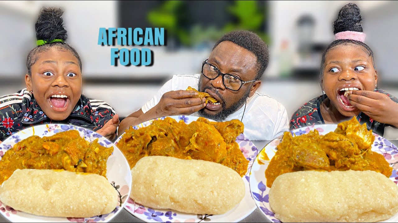 OGBONO SOUP with EBA AFRICAN FOOD MUKBANG | WHO KNOWS DAD THE BEST