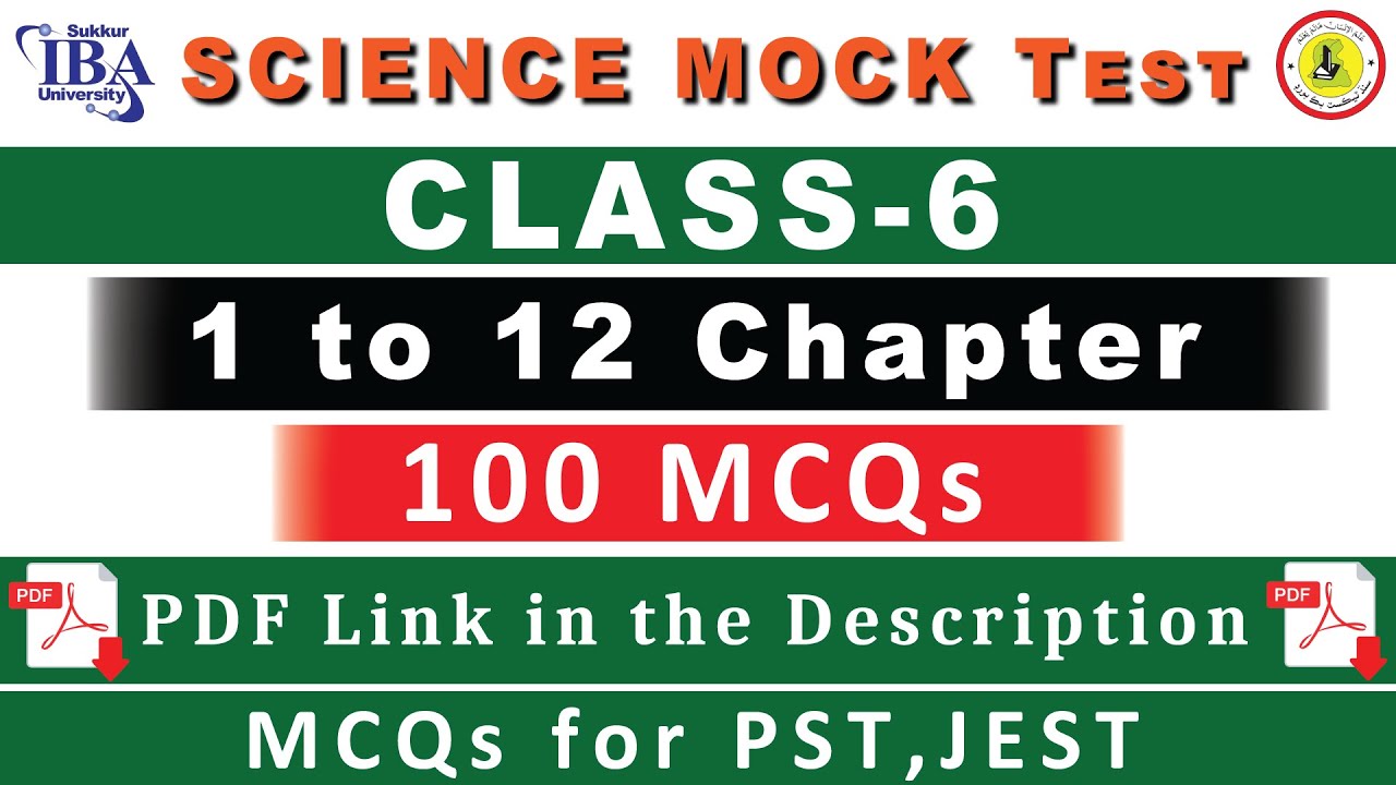 MOCK Test 100 MCQs of Class 6 I MCQs of Previous 12 Chapters I STB Science I 1 to 12 Chapter MCQs I