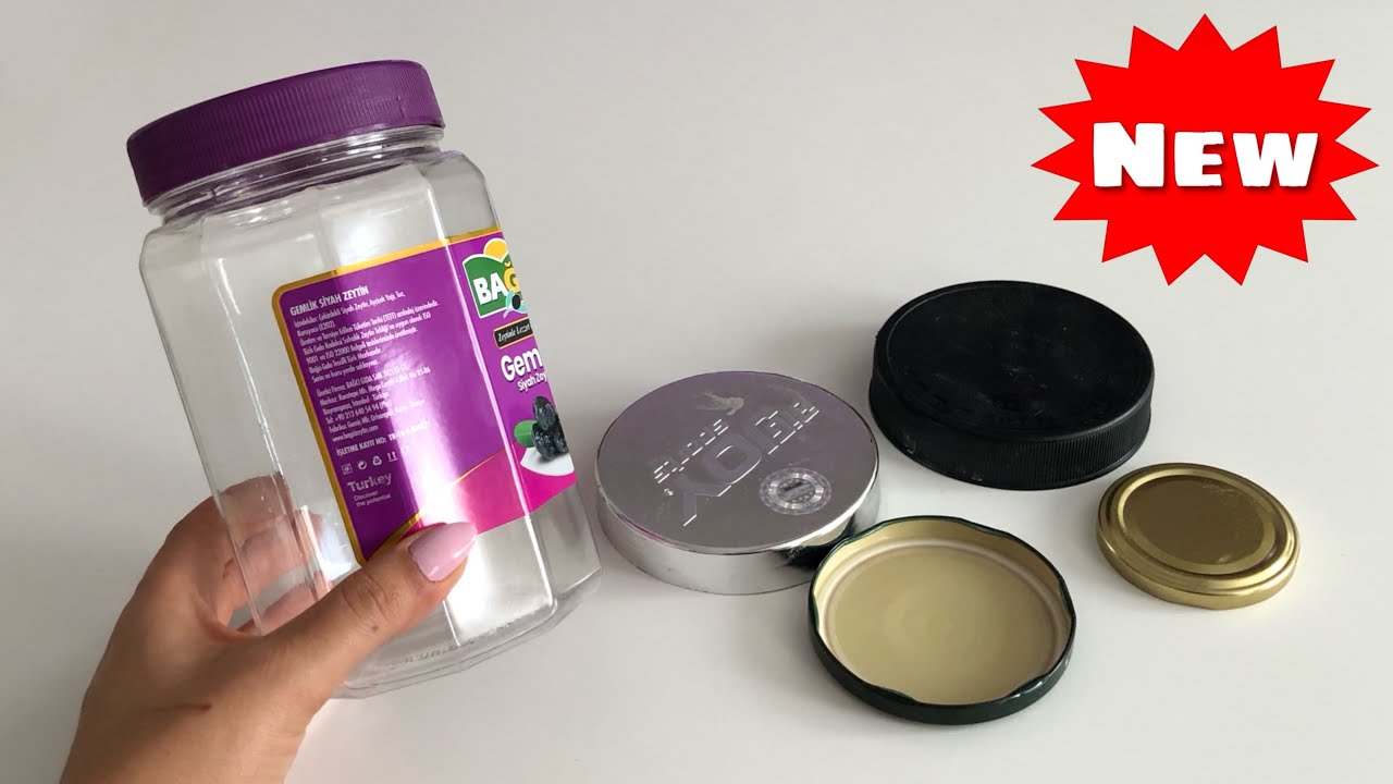 Plastik Kavanoz ve Kavanoz Kapakları ile Yapılabilecek En Güzel Fikir! Çok Seveceksiniz! ASMR