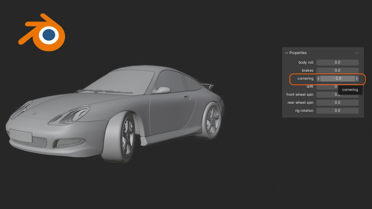 how to rig a car  with  sliders in Blender 5.0