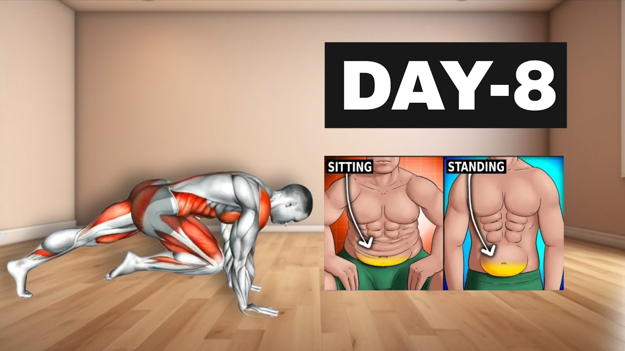 ✅ Belly Fat loss workout at home🔥 (Day-8) || No Equipment Only Body weight Exercises