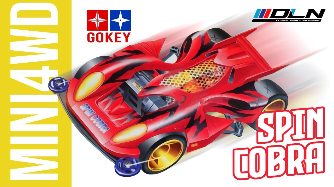 Mini 4wd SPIN COBRA RED - TAMIYA bootleg GOKEY brands kw starter pack - unboxing and build