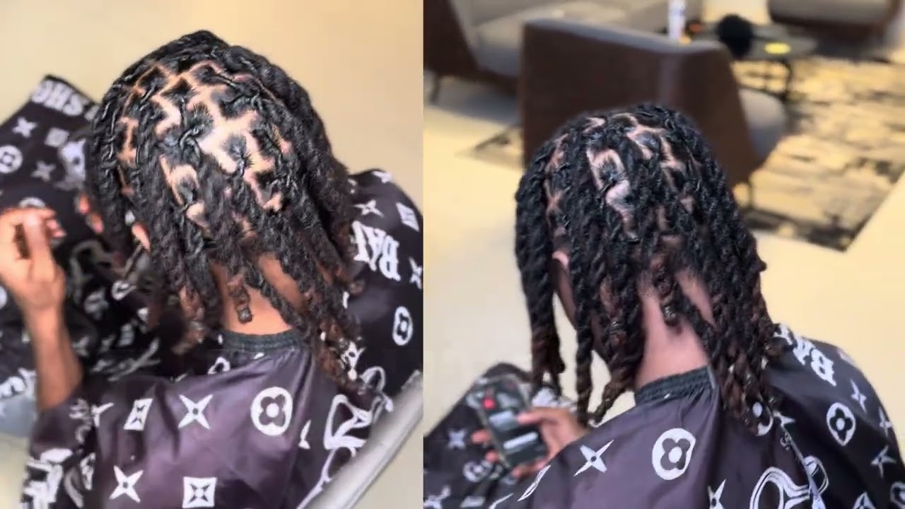 Three strands Locs twist for guys #trending #locsjourney #locs #businesstips 