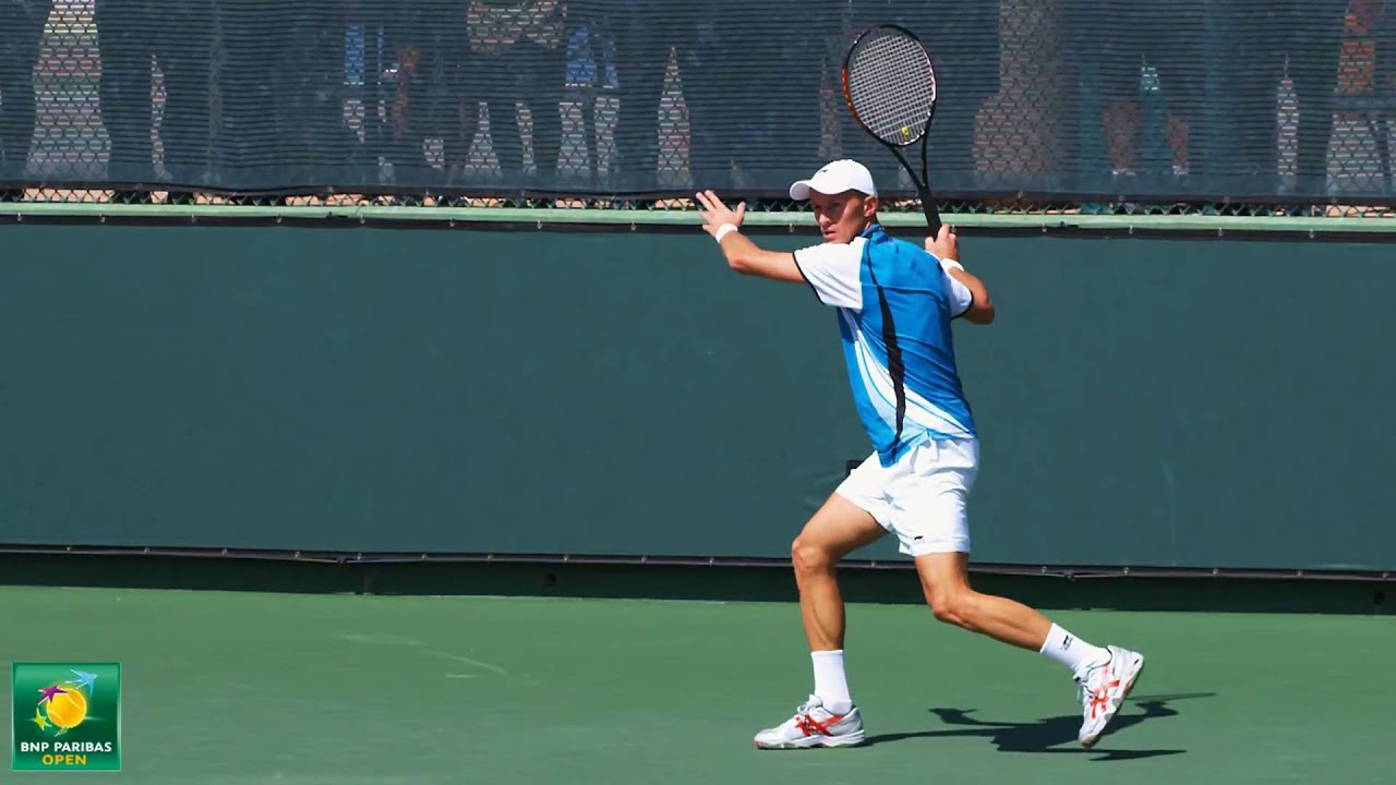 Nikolay Davydenko Hitting in Slow Motion HD -- Indian Wells Pt 01