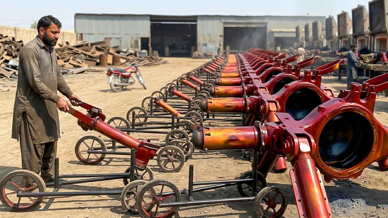 Pakistani Mechanics Making Rear Axle Arms | Full Manufacturing Process