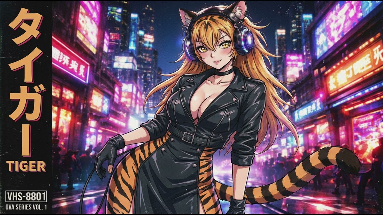 Synthwave Cyberpunk Mix | Darksynth for Focus & Coding | Tiger (2577 八月-ネ)