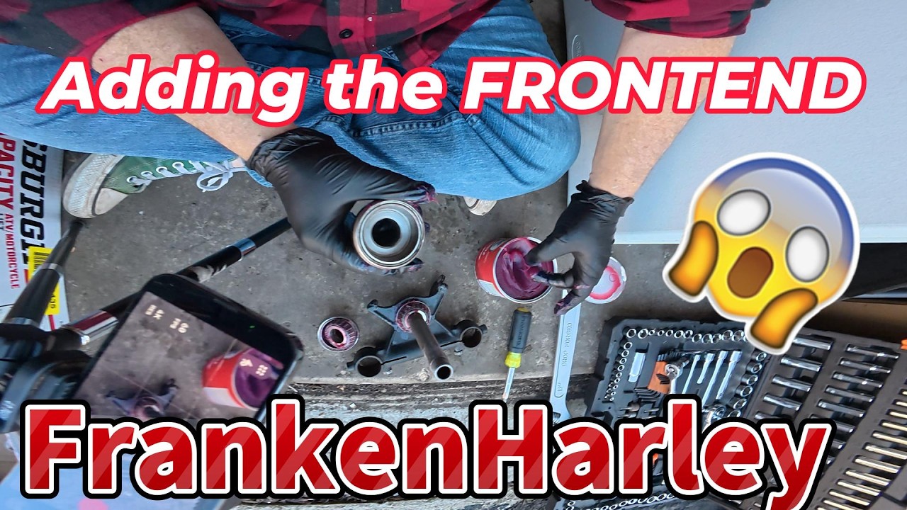 1973 Harley Sportster-FrankenHarley-Adding the frontend