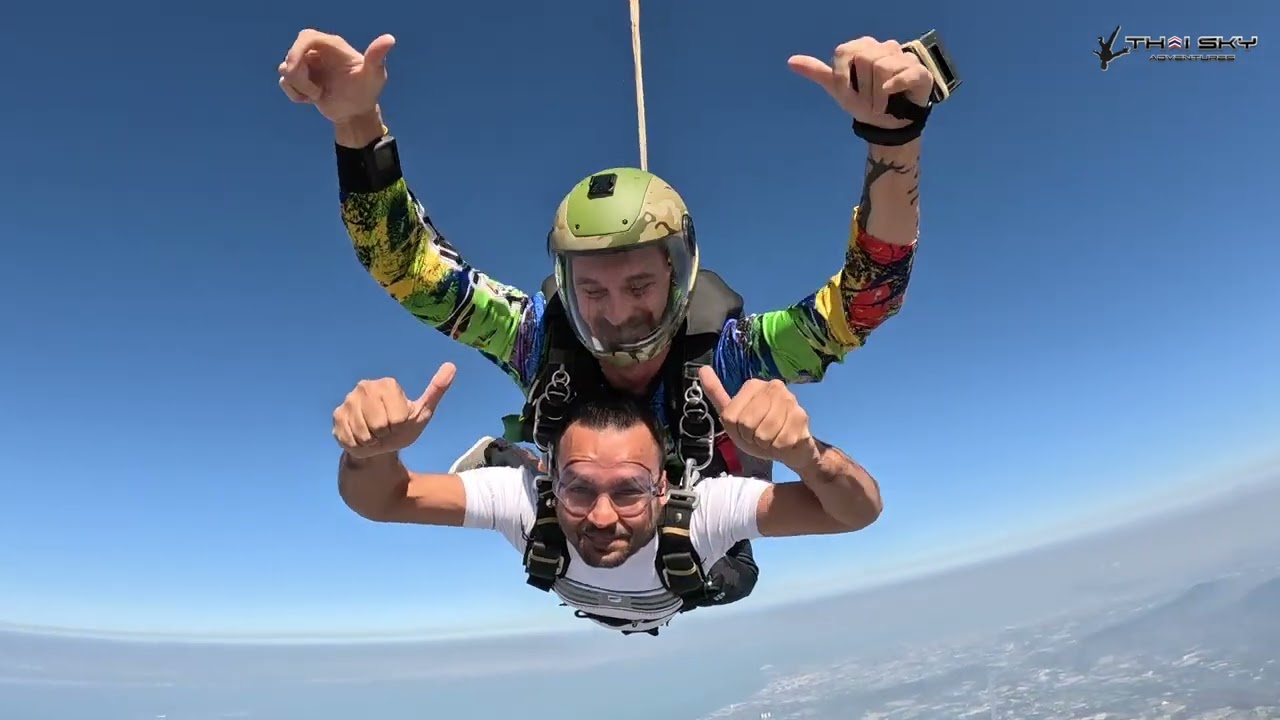 Skydiving over Nong Khor Thailand
