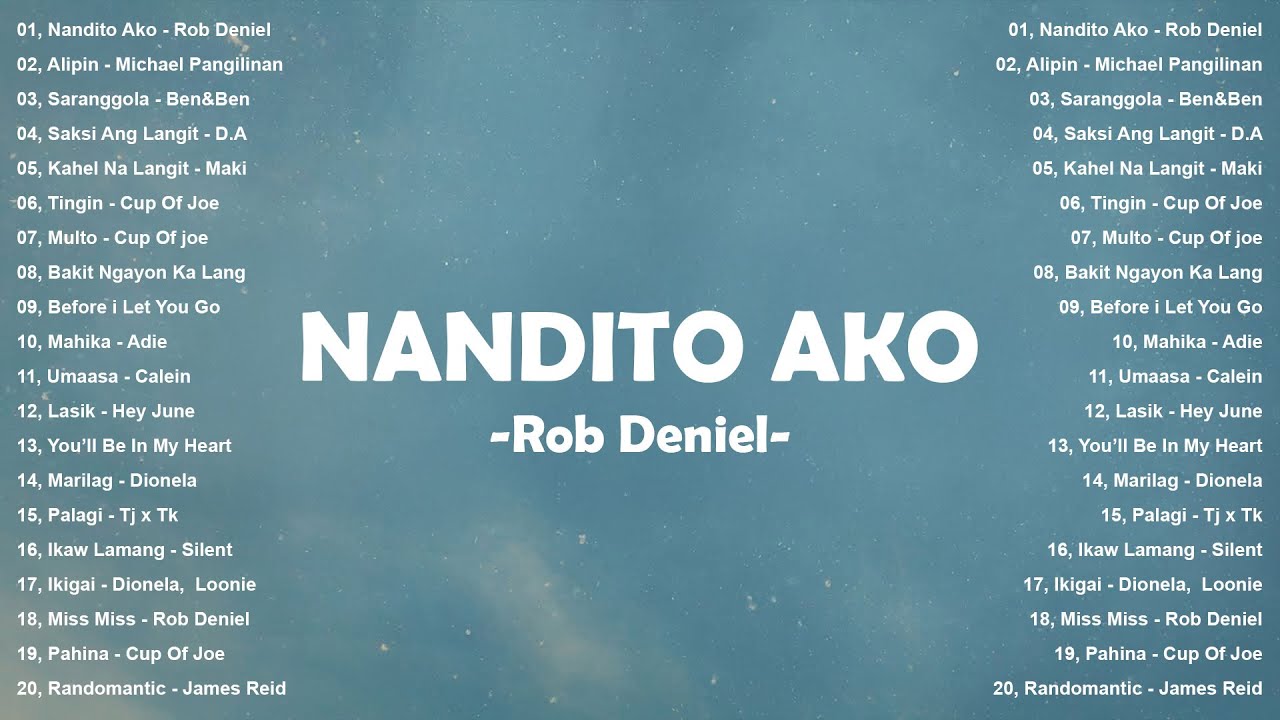 Rob Deniel – Nandito Ako (Cover with Lyrics | Lyric Video) - Best Tagalog Love Songs 2025 - New OPM