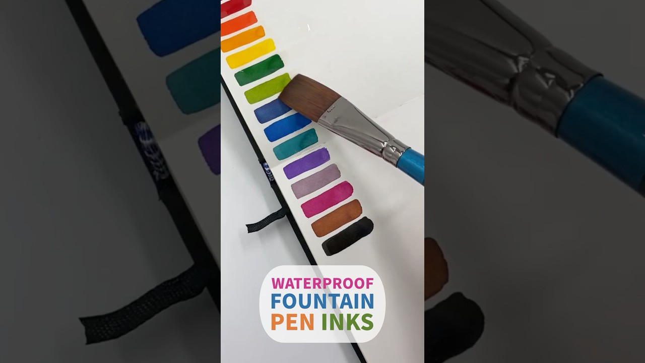 Brand New WATERPROOF Fountain Pen Inks