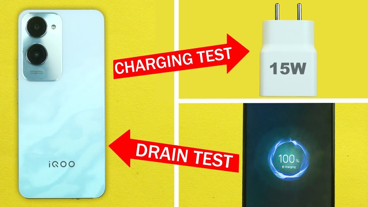 iQoo Z9 Lite 5G Battery Drain Test 100% to 0% || iQoo Z9 Lite Charging Test 0% to 100%