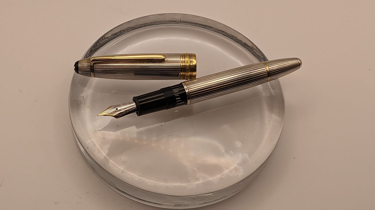 Sterling Silver Montblanc 146 Solitaire Pinstripe Fountain Pen