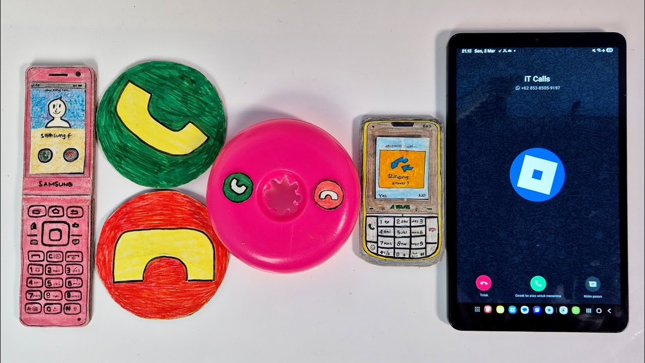 Samsung folder/Big Just button/pink circle/asus zenfone/SAMSUNG tab a9, incoming calls