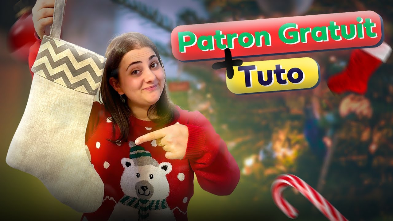 Coudre une chaussette de Noël personnalisée + PATRON GRATUIT 🎁