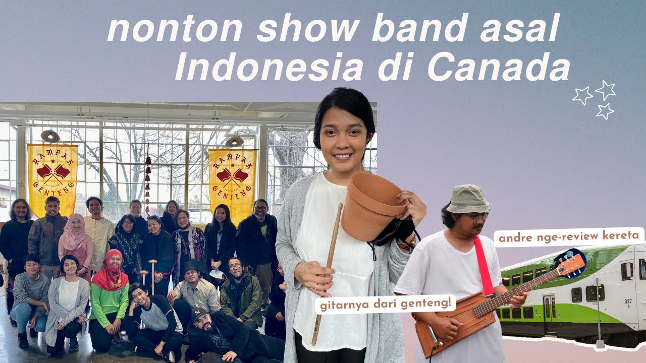 nonton mini konser Band Lair asal Jatiwangi Indonesia di Canada | Andre nge-review kereta di Canada
