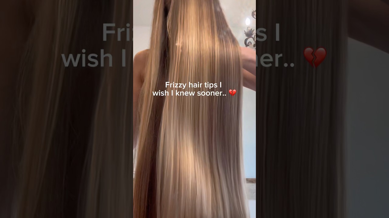 Top 5 frizzy hair tips I wish I knew sooner 👇🏻💖 #haircare #shinyhair