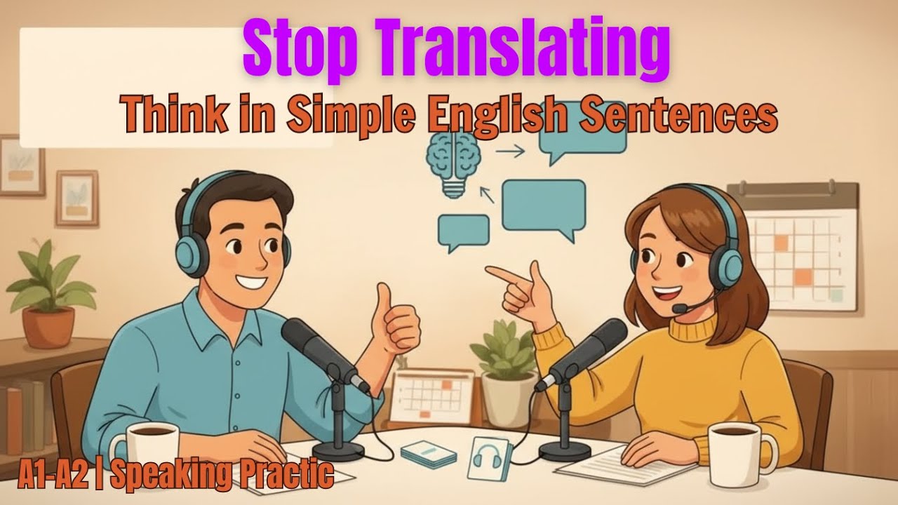 Think In Simple English 🧠 Stop Translating | Listen & Shadow | A1–A2 | Ms. Easy English