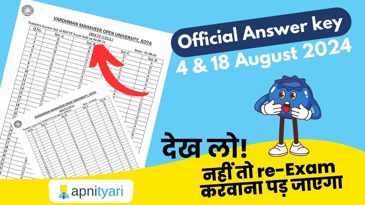 RSCIT Official Answer key 4 & 18 August 2024 | ilearnRSCIT.com