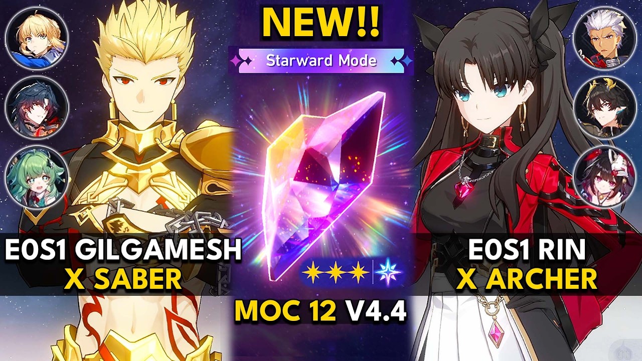 E0S1 Gilgamesh x Saber & E0S1 Rin x Archer | MOC 12 Starward Mode | HSR 4.4