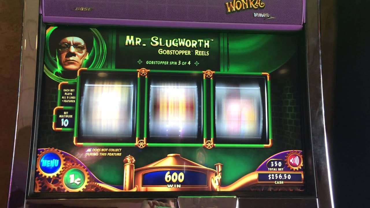 Willy Wonka Slot Machine Bonus - Mr. Slugworth Gobstopper Reels