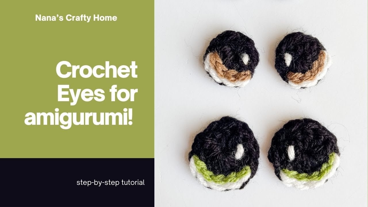 Вязаные крючком глазки из пряжи-заменителя пластиковых безопасных глаз в 3 размерах!