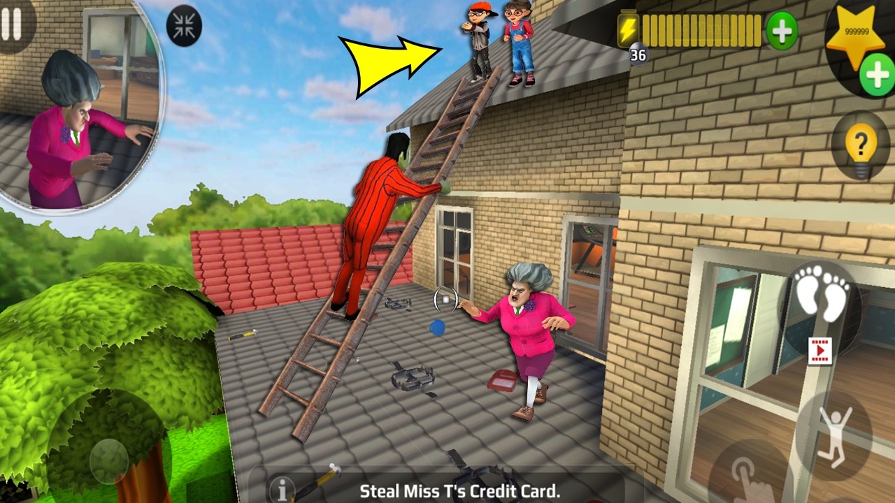 Scary Teacher 3D - Новое обновление - тролль мисс Т упала лицом вниз, так весело, часть 5474 #sca...