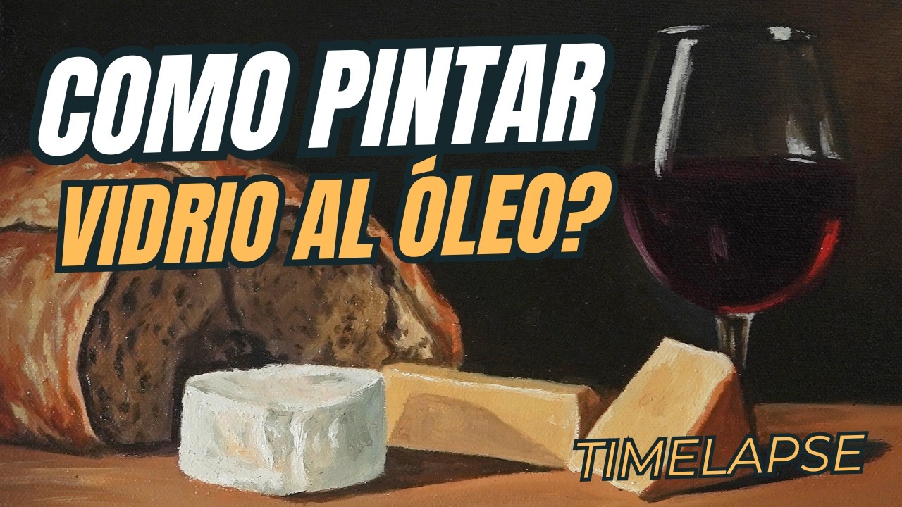 Timelapse al óleo | Cómo pintar vidrio y reflejos en un bodegón clásico.
