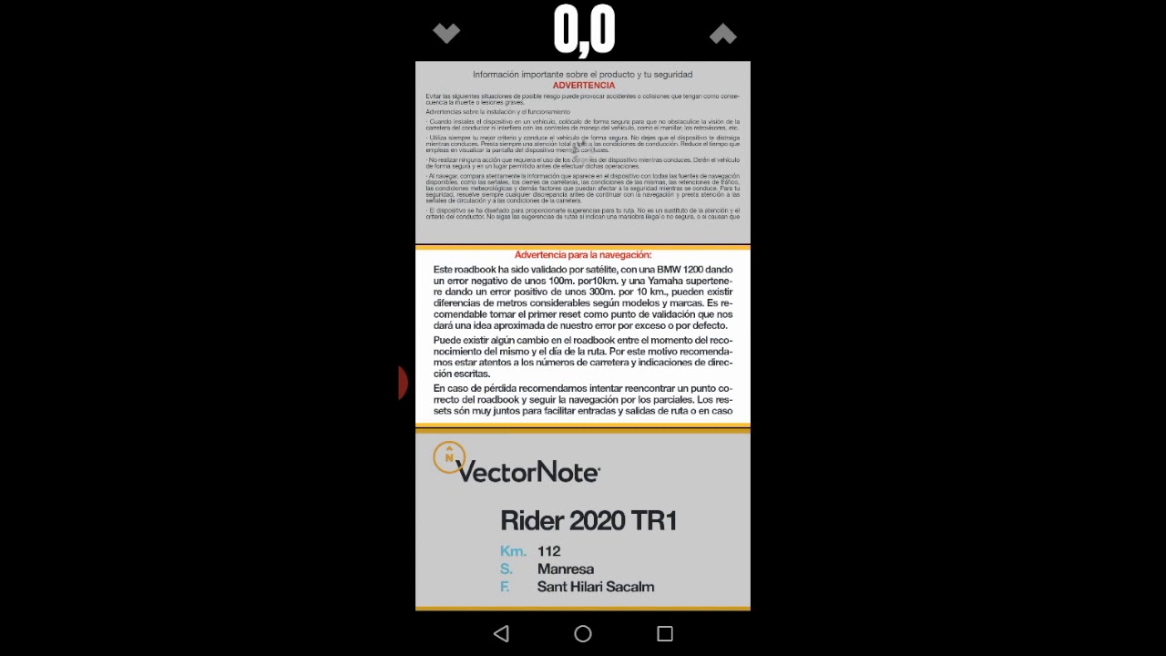DIGITAL ROADBOOK VECTORNOTE APP