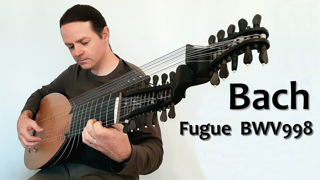 J. S. Bach lute music - Fugue BWV 998 played on the German baroque lute