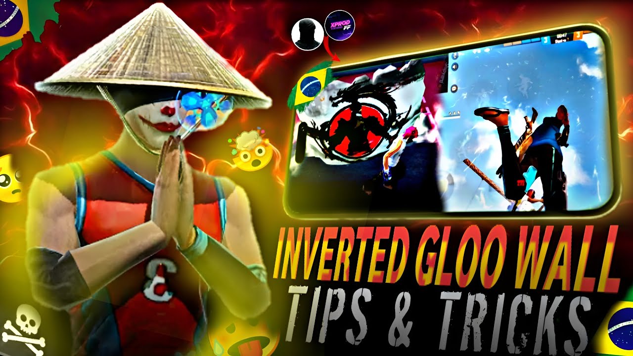 "Brazilian 🇧🇷 Inverted Gloo Wall Ice Tricks 🔥 Fist time in Free Fire and Secret Tips & Tutorial 🥶